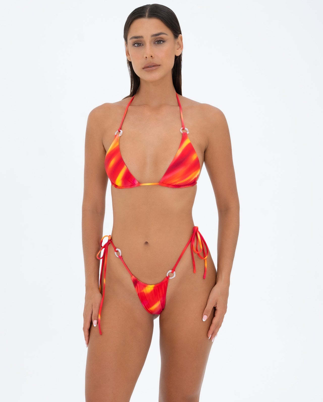 Triangle Top With Rings Red Stripe