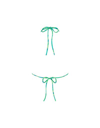 Thumbnail for Halter Neck Top With Tie Back Green Swirl