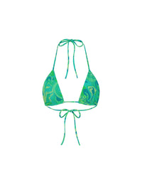 Thumbnail for Halter Neck Top With Tie Back Green Swirl