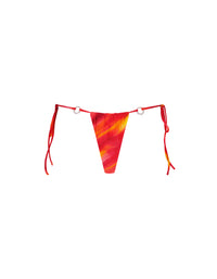 Thumbnail for Ruched Tie Side Bottom With Rings Red Stripe