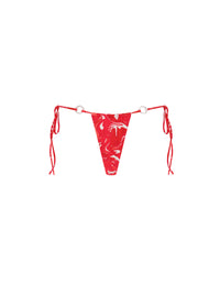 Thumbnail for Ruched Tie Side Bottom With Rings Red Swirl