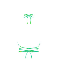 Thumbnail for Strappy Ruched Top Green Stripe