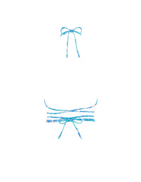 Thumbnail for Strappy Ruched Top Blue Swirl