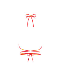 Thumbnail for Strappy Ruched Top Red Stripe