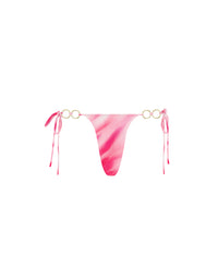 Thumbnail for Tie Side Ruched Bottom With Rings Pink Stripe
