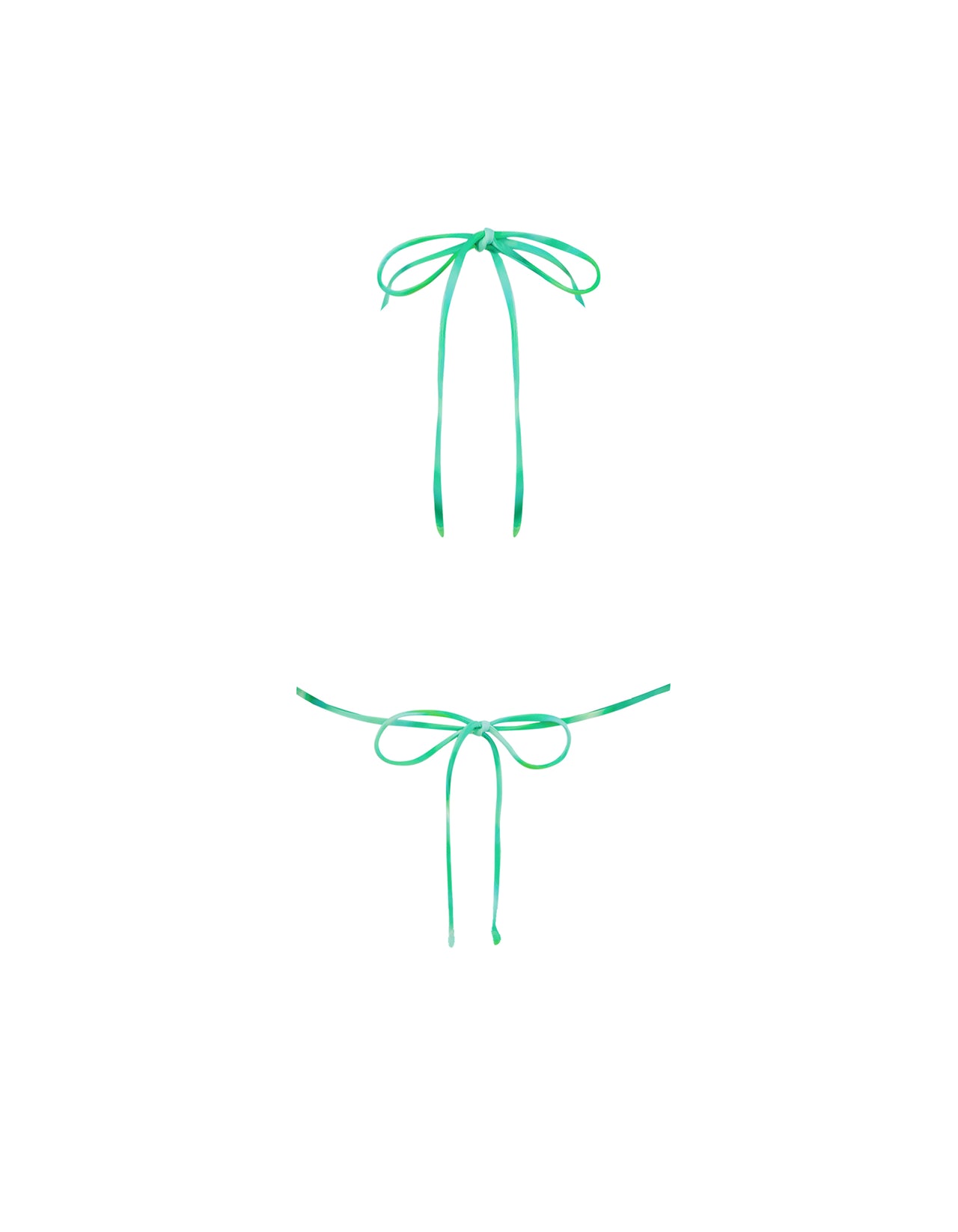 Triangle Top With Ring Green Stripe