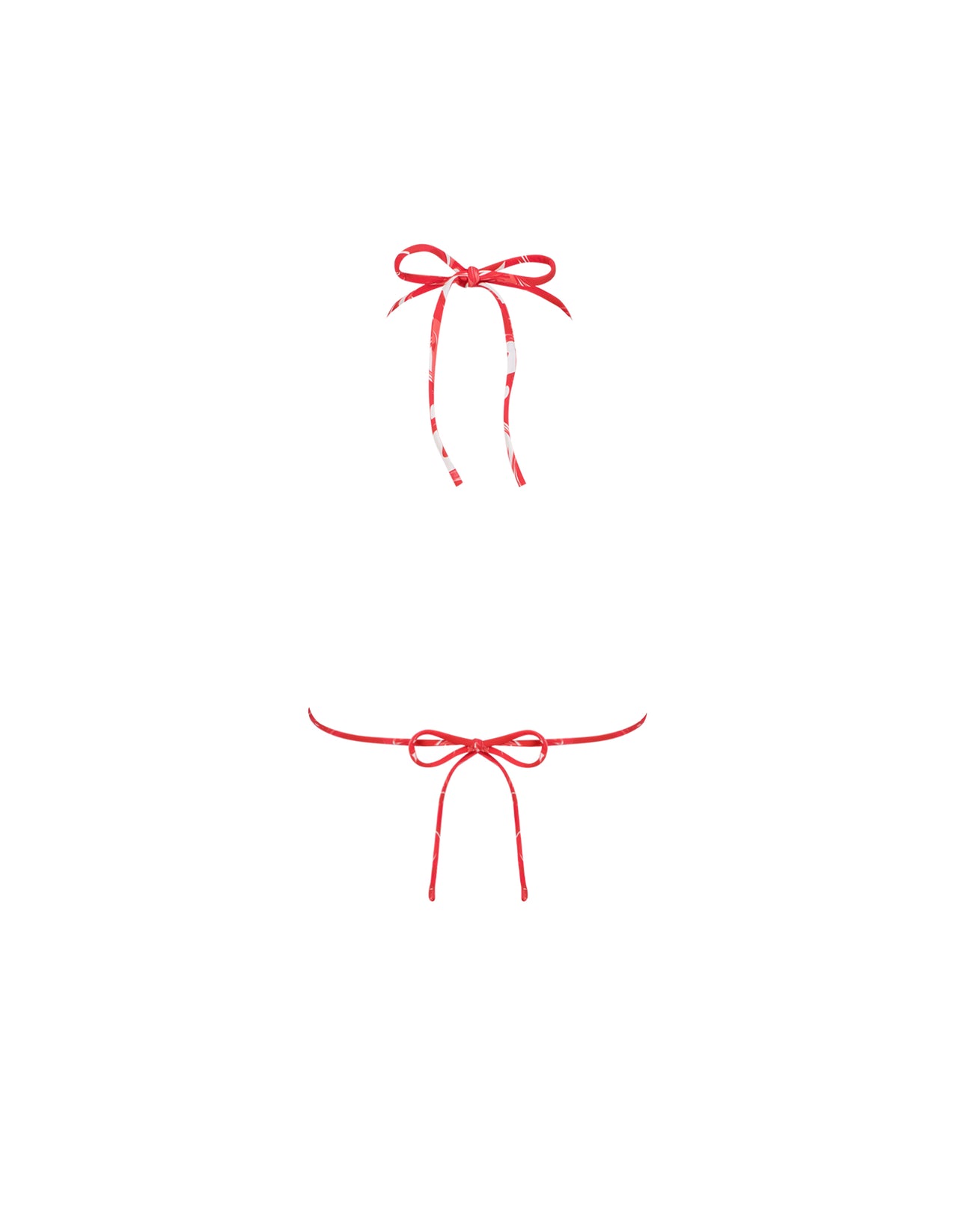 Triangle Top With Rings Red Swirl