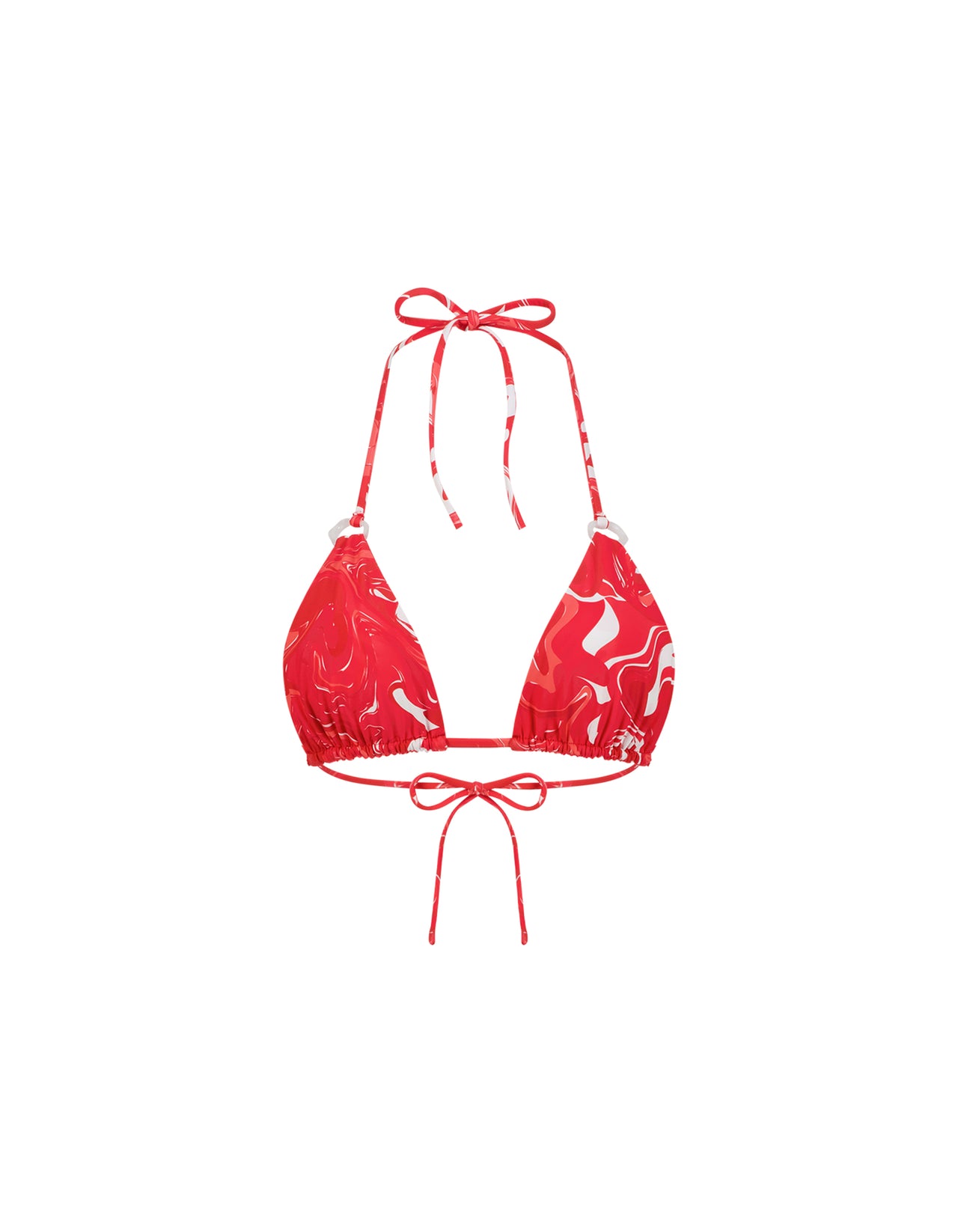 Triangle Top With Rings Red Swirl