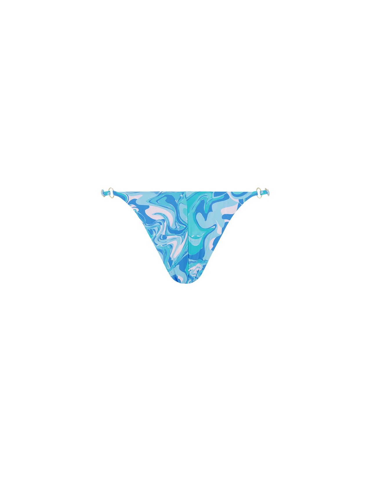 V-Cut Bottom With Ring Blue Swirl