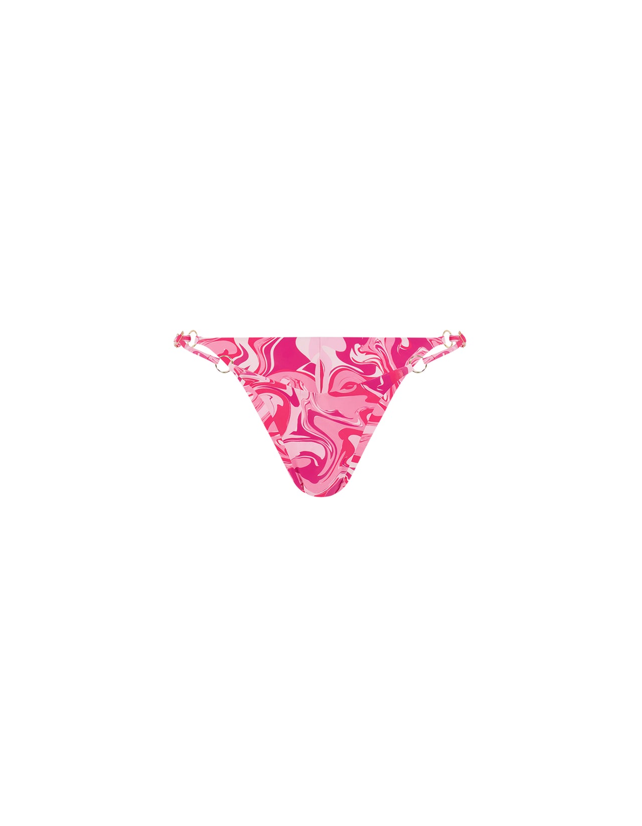 V-Cut Bottom With Ring Pink Swirl