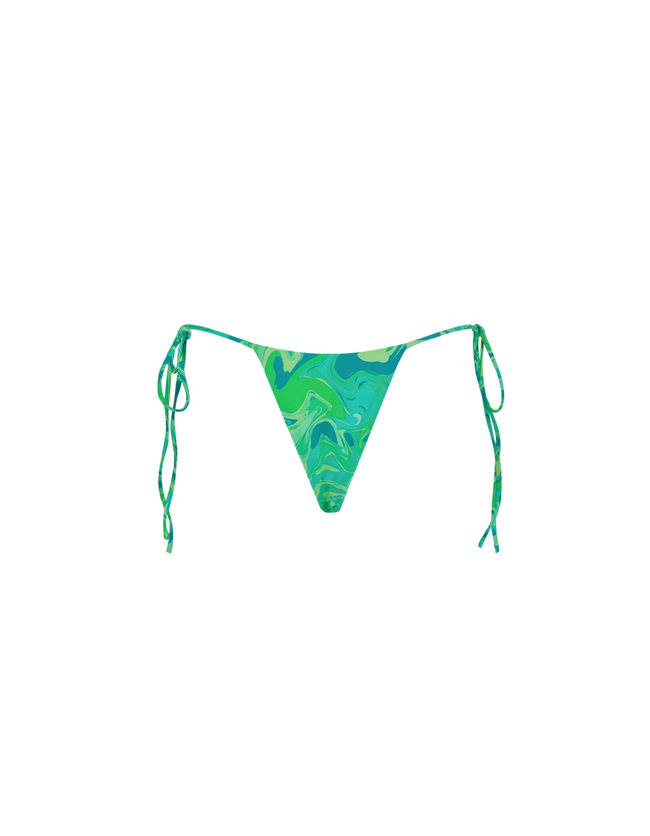 Tie-Side Bottom Green Swirl