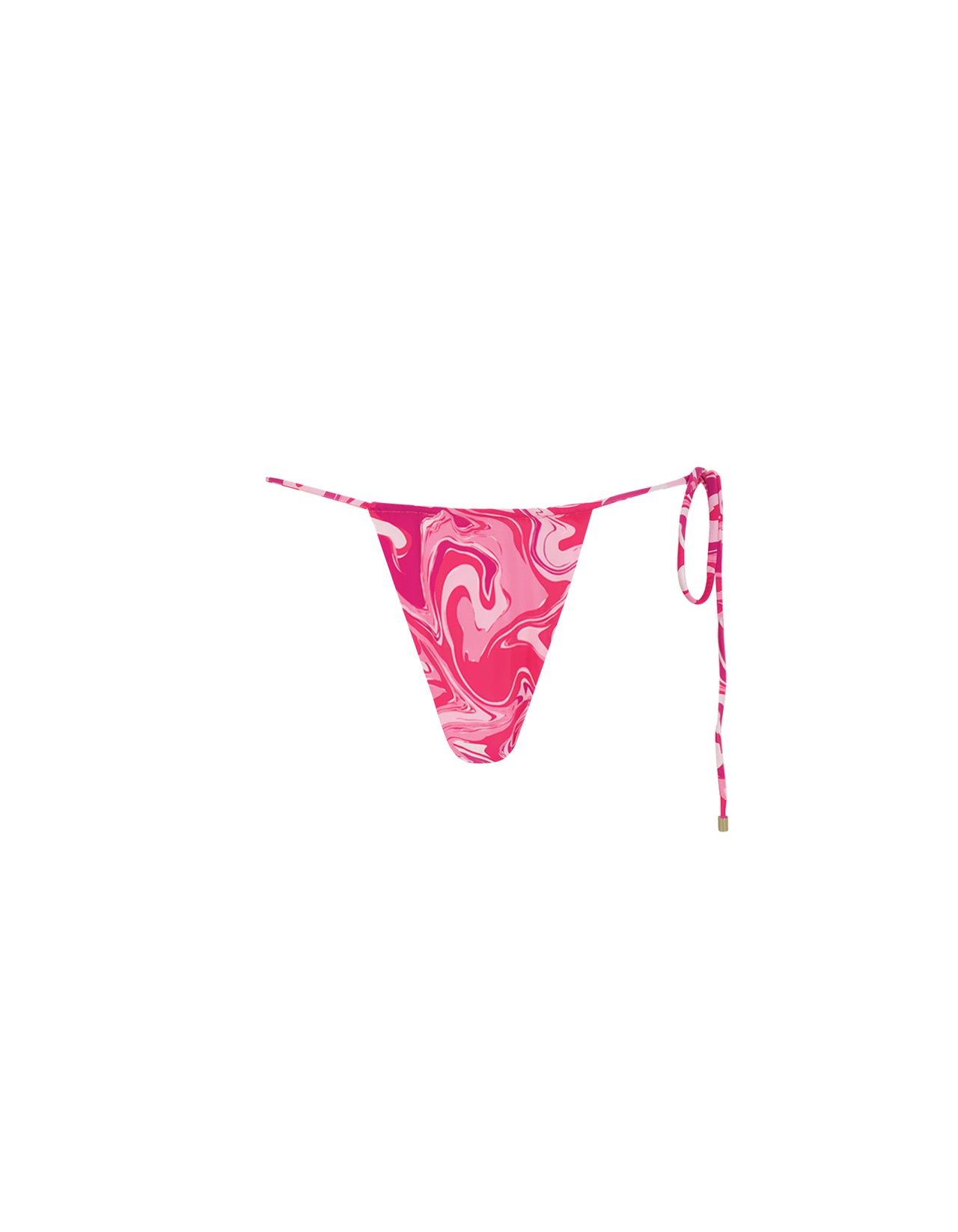 Tie Around Ruched Bottom Pink Swirl