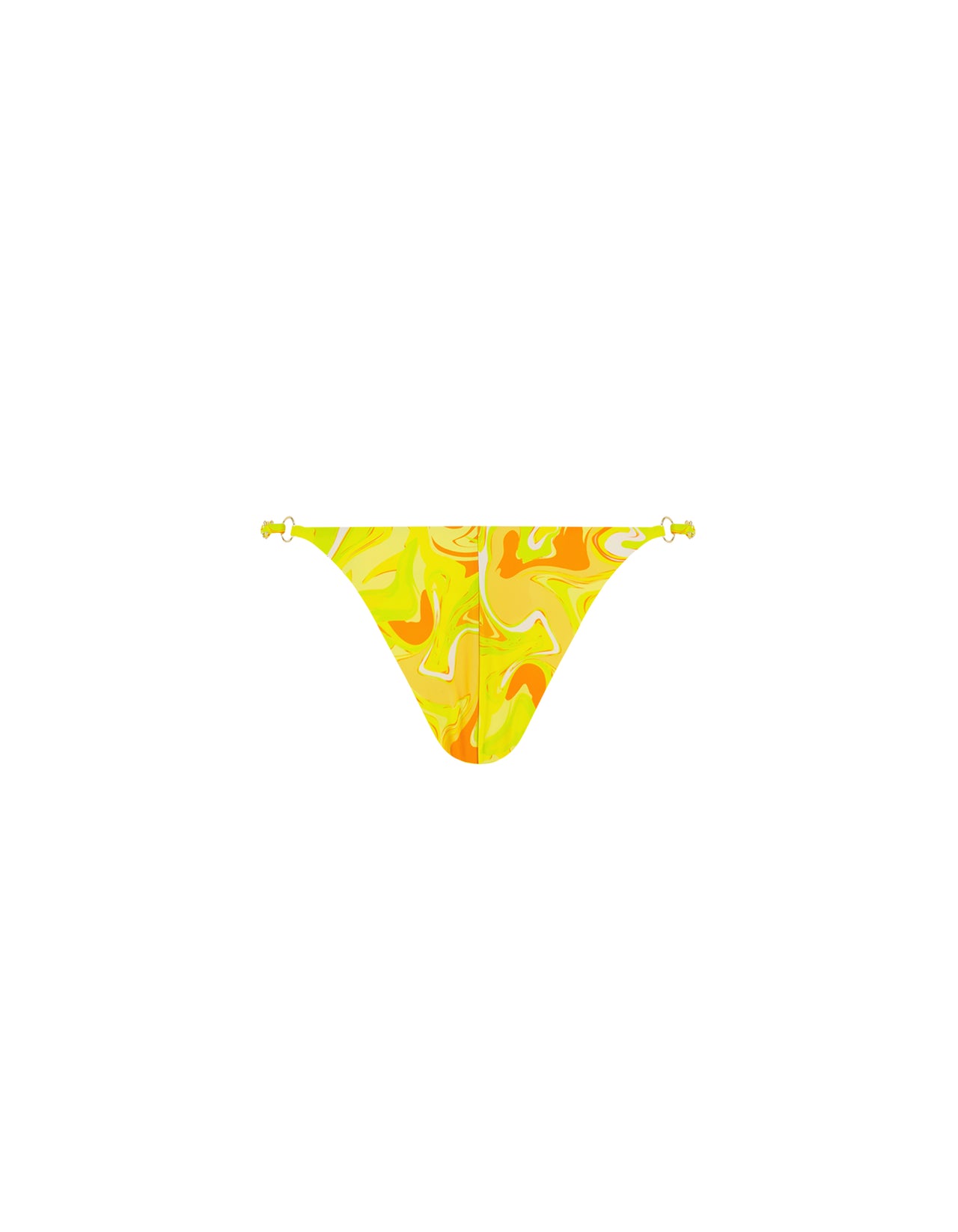 V-Cut Bottom With Ring Yellow Swirl