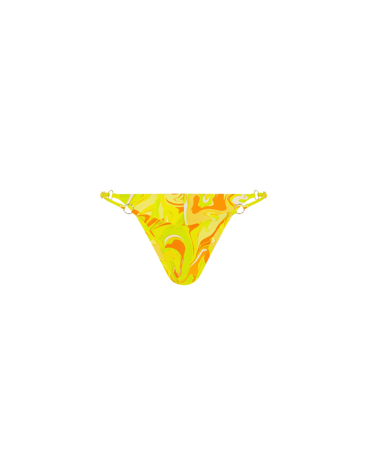 V-Cut Bottom With Ring Yellow Swirl