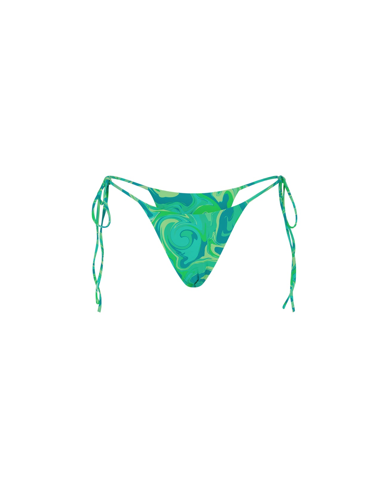 Tie-Side Bottom Green Swirl